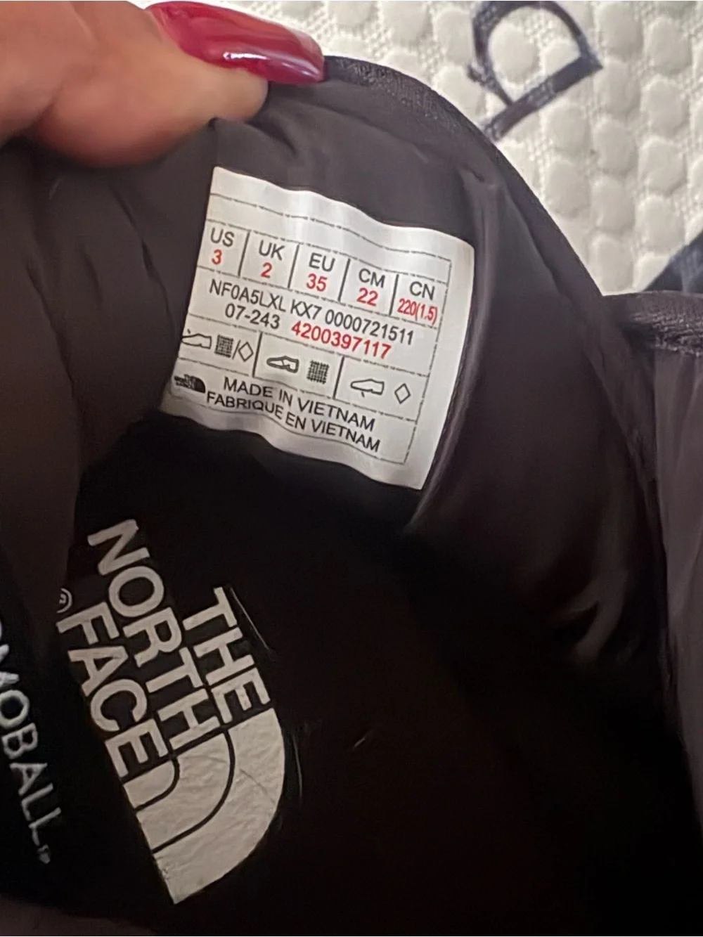 The North Face Black Thermoball Quilted Slip-On Bootie